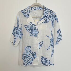 New With Tags SABO Cotton button down shirt - size medium- resort
